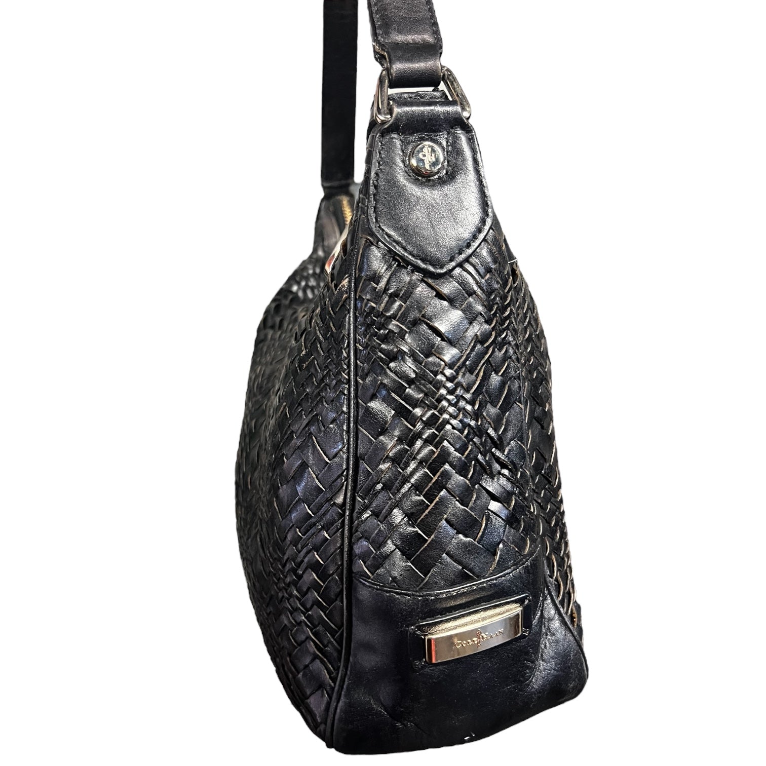Cole Haan Black Woven Leather Bag – Holy Thrift
