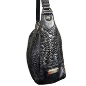 Cole Haan Black Woven Leather Bag