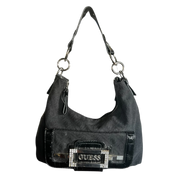 Guess Black Rhinestone Buckle Purse