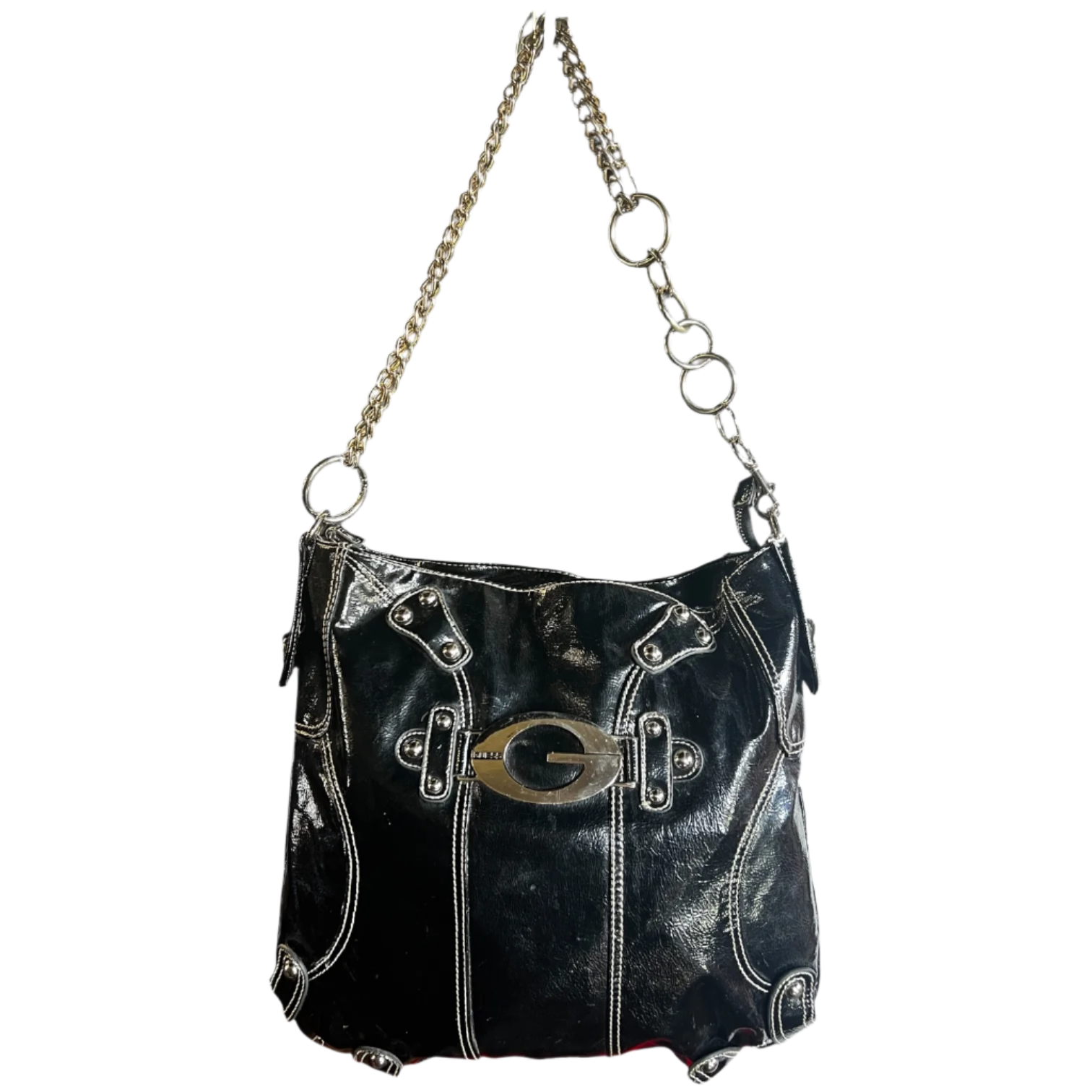 Guess Black Patent Leather Bag