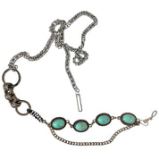 Silver Turquoise Chain Waist Belt