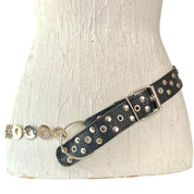 Black and Silver Chain Belt