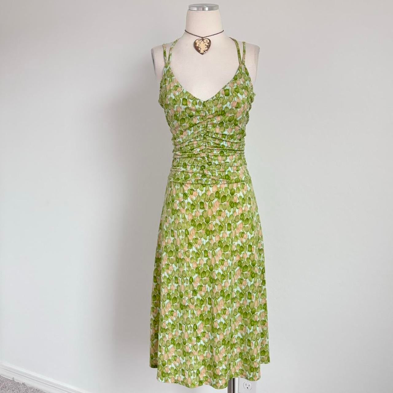 Y2K Tulip Floral Midi Dress (M)