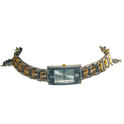 Silver Gold Rectangular Watch Choker