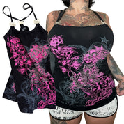 Y2K mcbling queen SOCAL top (M)