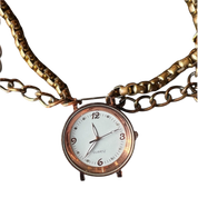 Bronze Charm Watch Choker