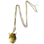 Gold Ladybug Watch Necklace