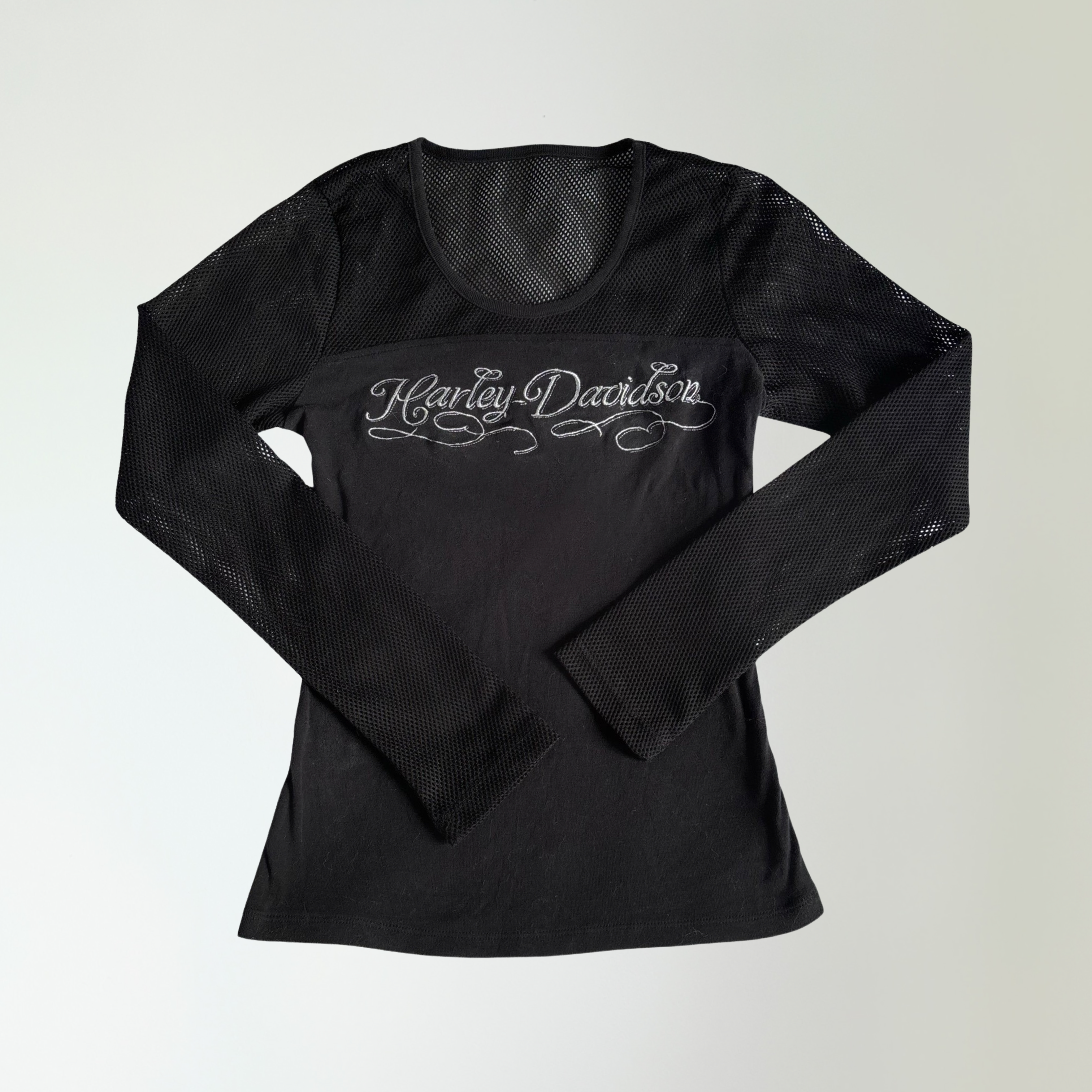 Y2K Harley Davidson Fishnet Top (S)