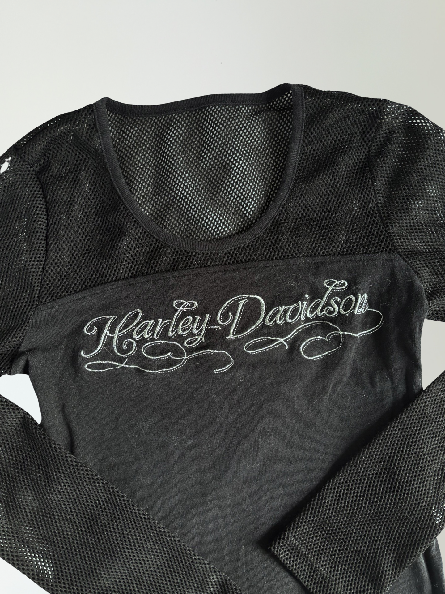 Y2K Harley Davidson Fishnet Top (S)