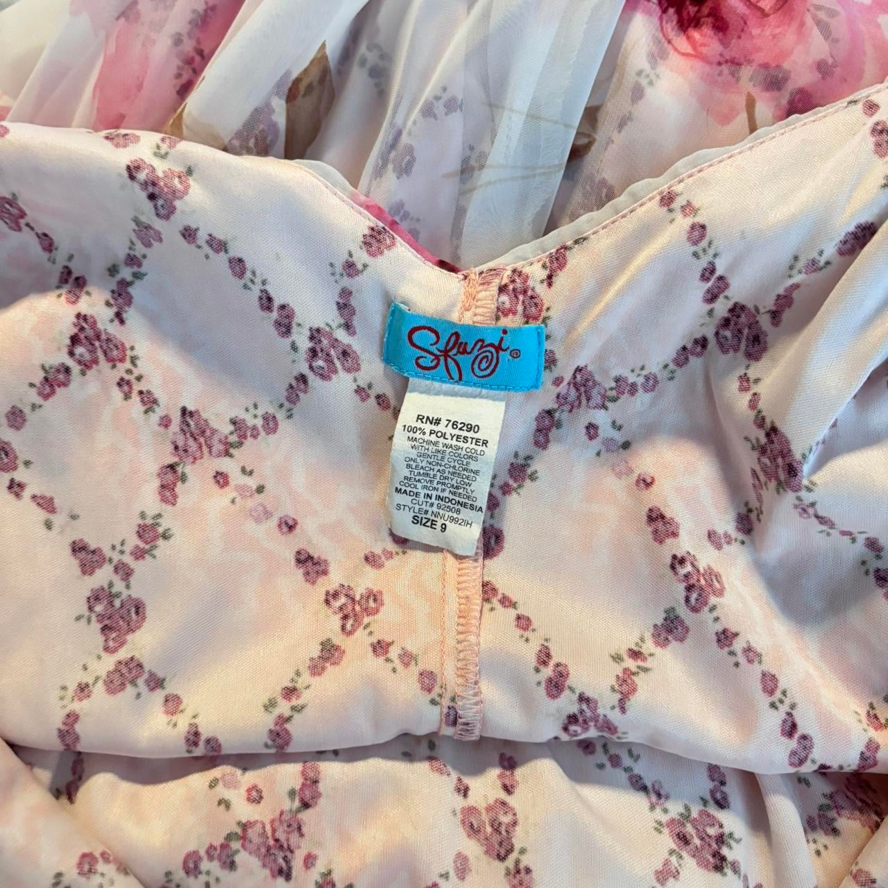 Vintage Floral Midi Dress (M)