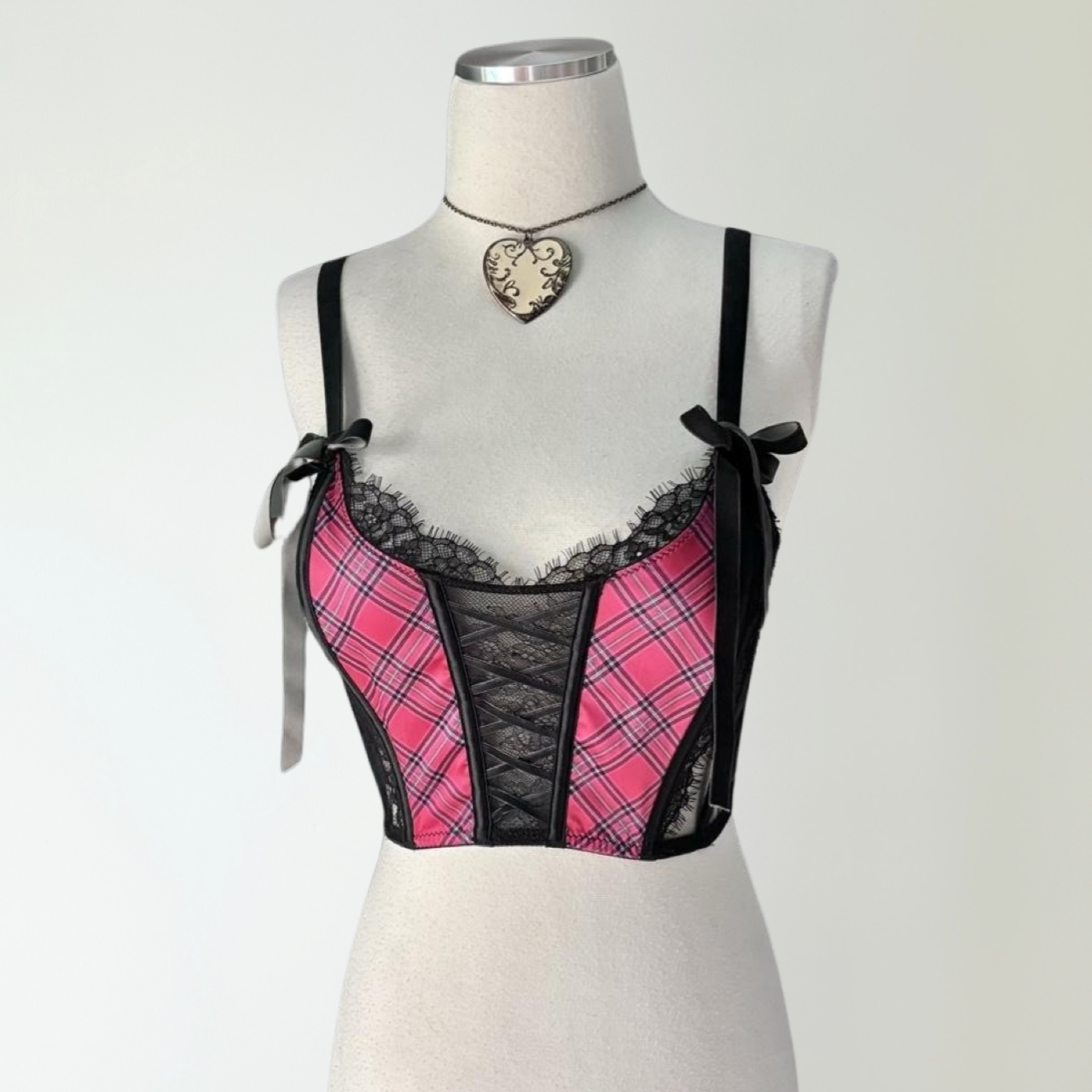 Victoria’s Secret Plaid Bustier Top (S)