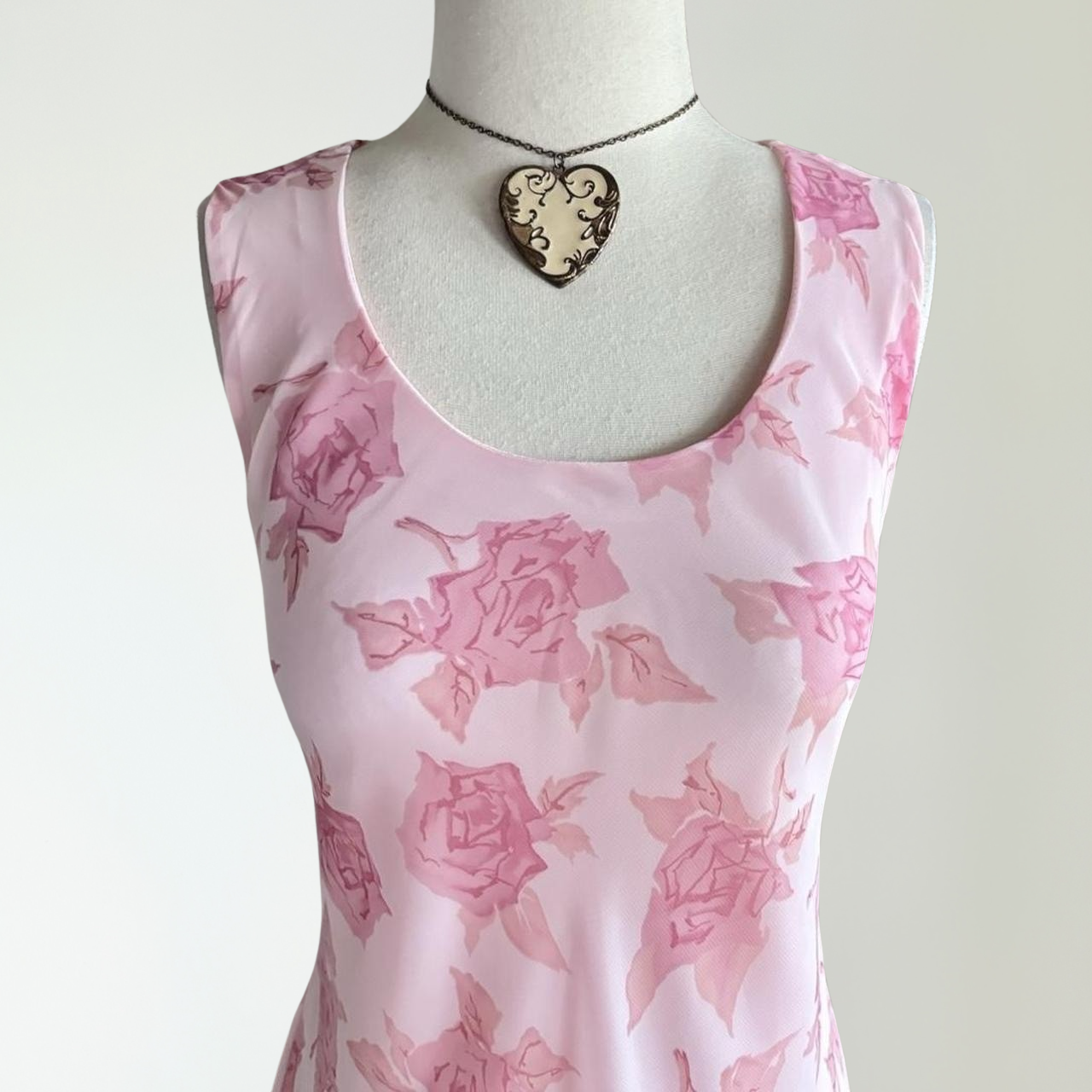 Y2K Floral Mini Pastel Babygirl Pink Dress (M)