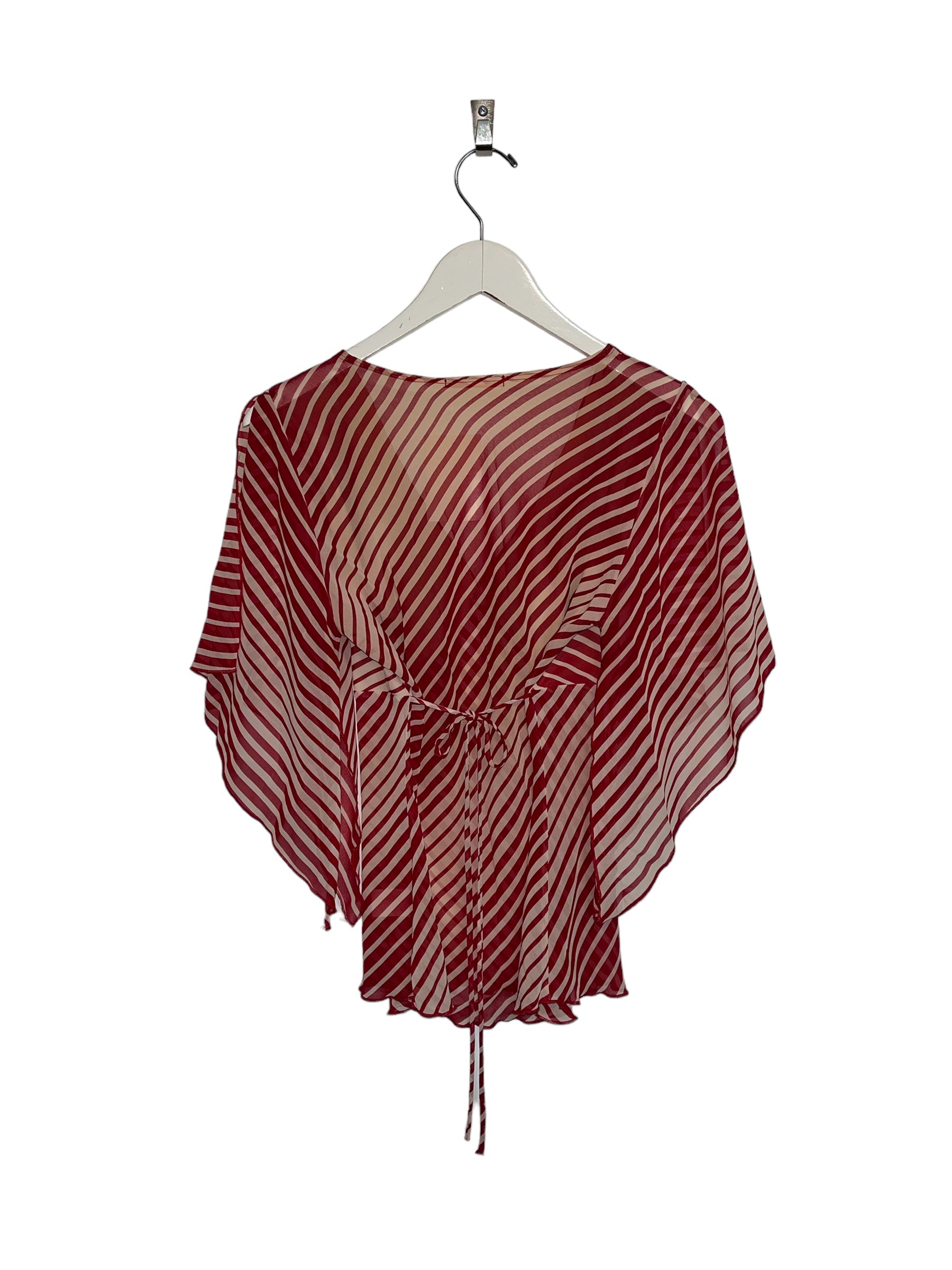 Semi sheer cherry coke butterfly top - medium 🥤