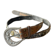 Camo Leather Rhinestone Belt