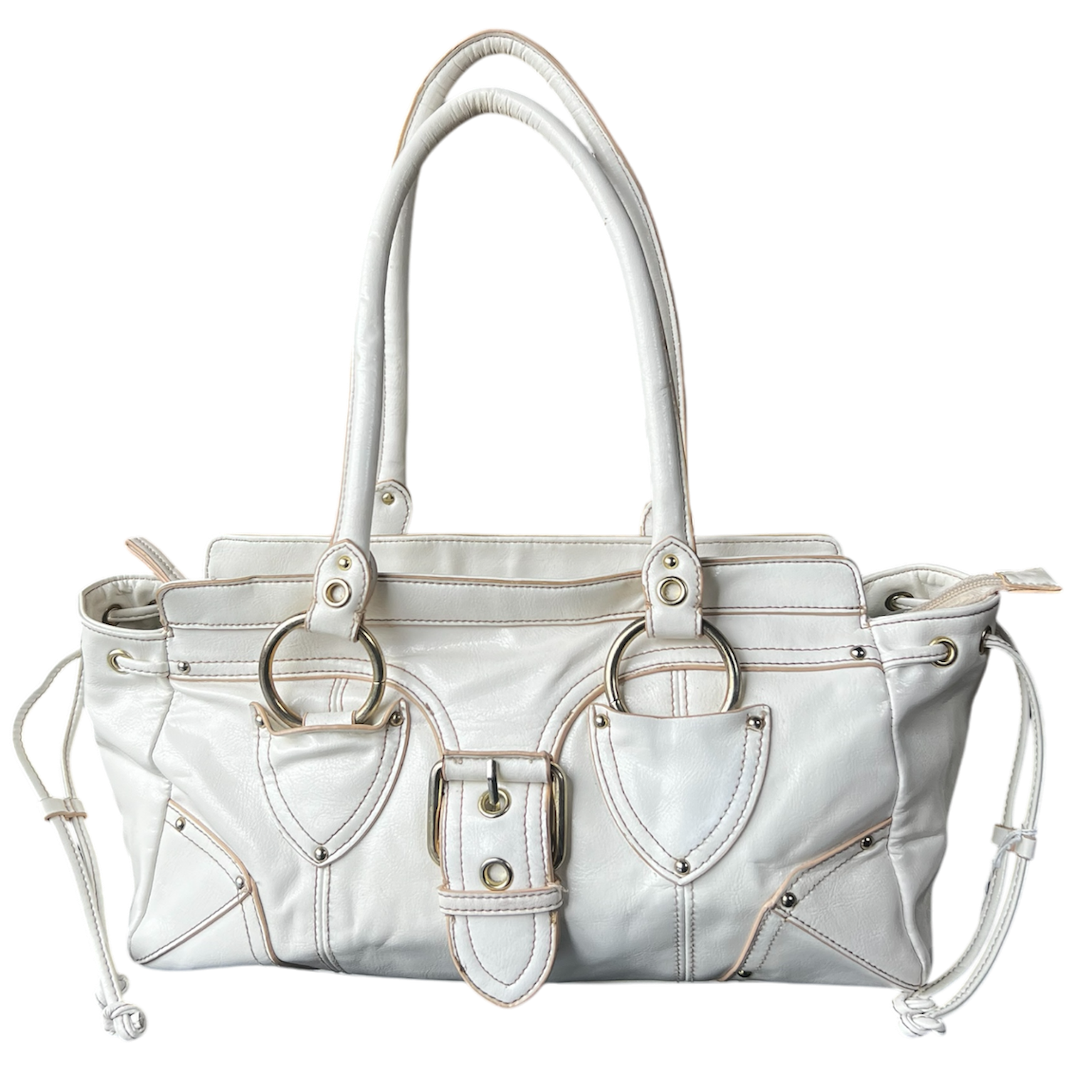 White Patent Leather Shoulder Bag