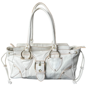 White Patent Leather Shoulder Bag