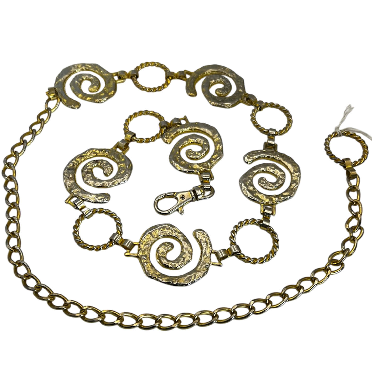 Gold Swirl Chain Belt