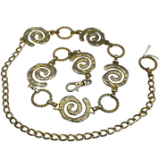 Gold Swirl Chain Belt