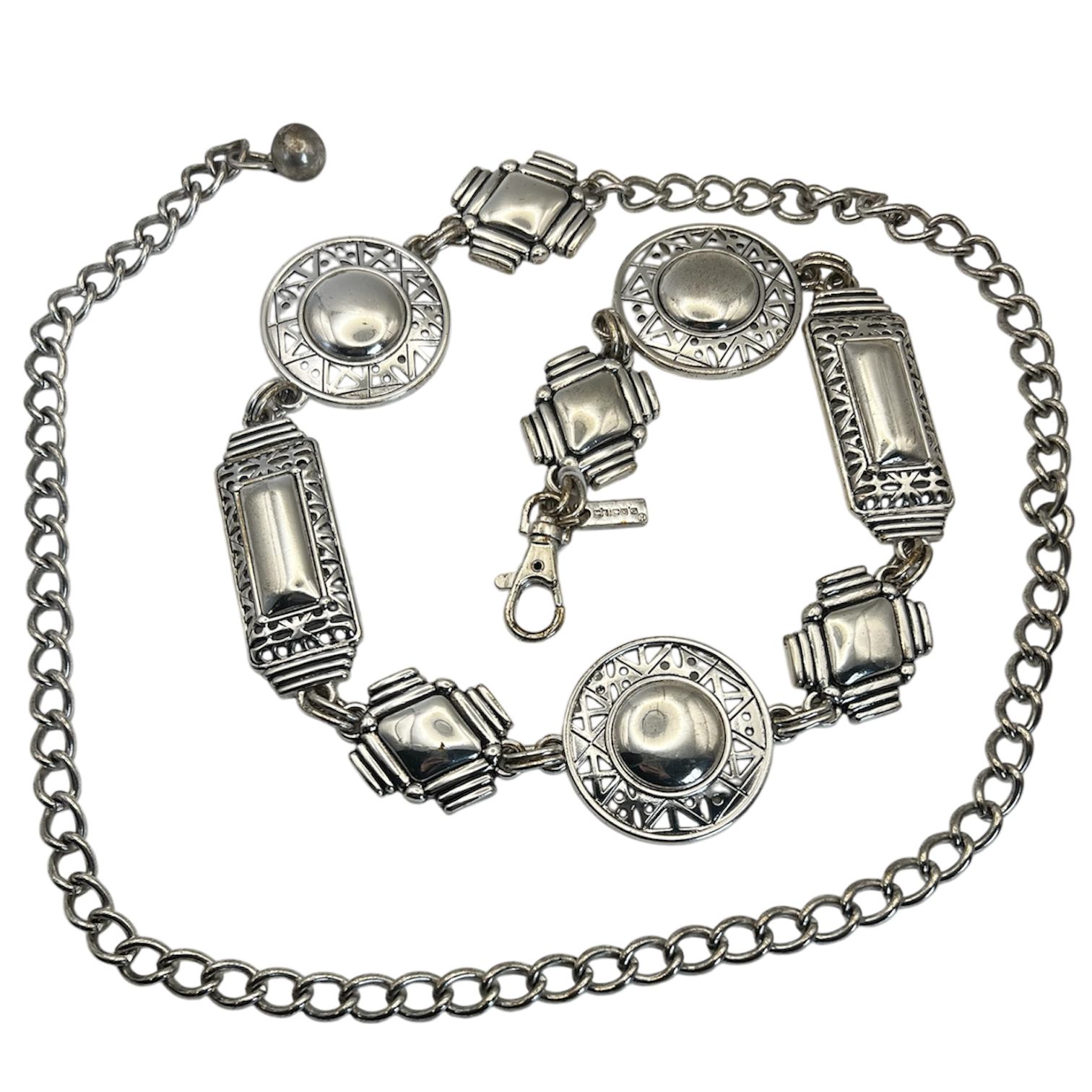 Chico’s Silver Decorative Chain Belt