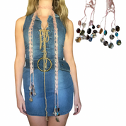 Mohair Beaded Fringe Scarf
