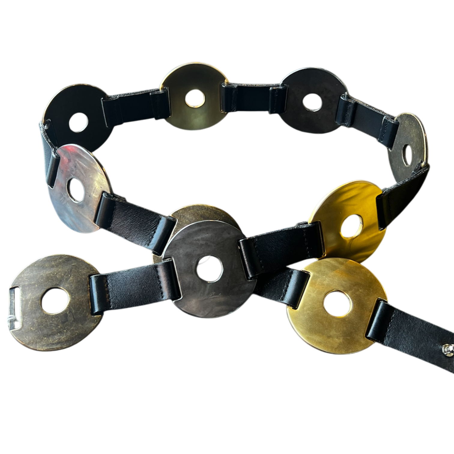 Mixed Metal Circle Disc Belt