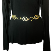 Gold Swirl Chain Belt