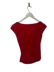 Cherry red slink top - medium