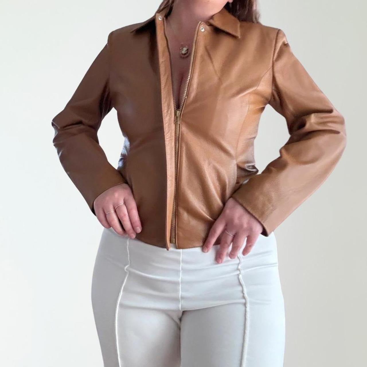 Vintage Caramel Leather Jacket (S)