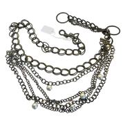 Dark Chain Faux Pearl Belt