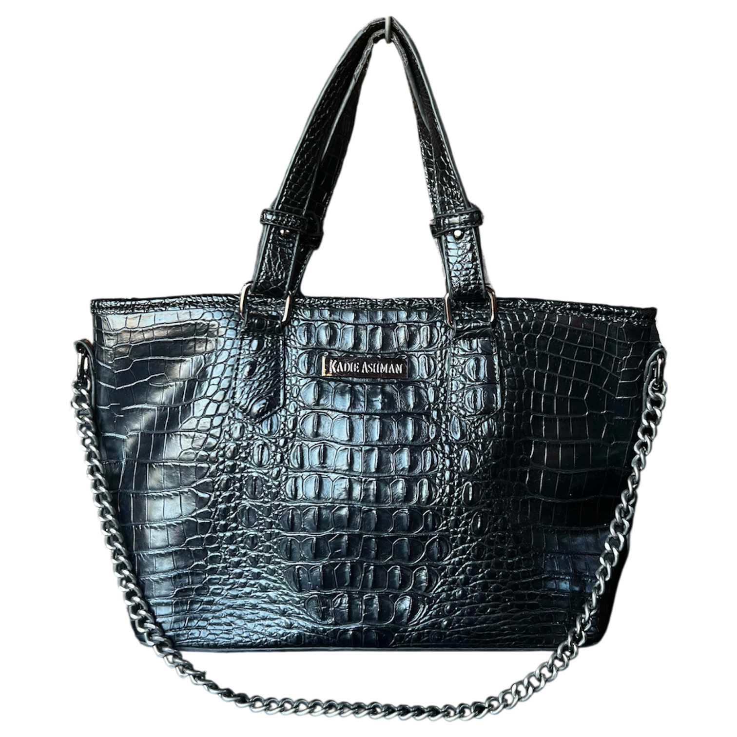 Kadie Ashman Black Crocodile Bag