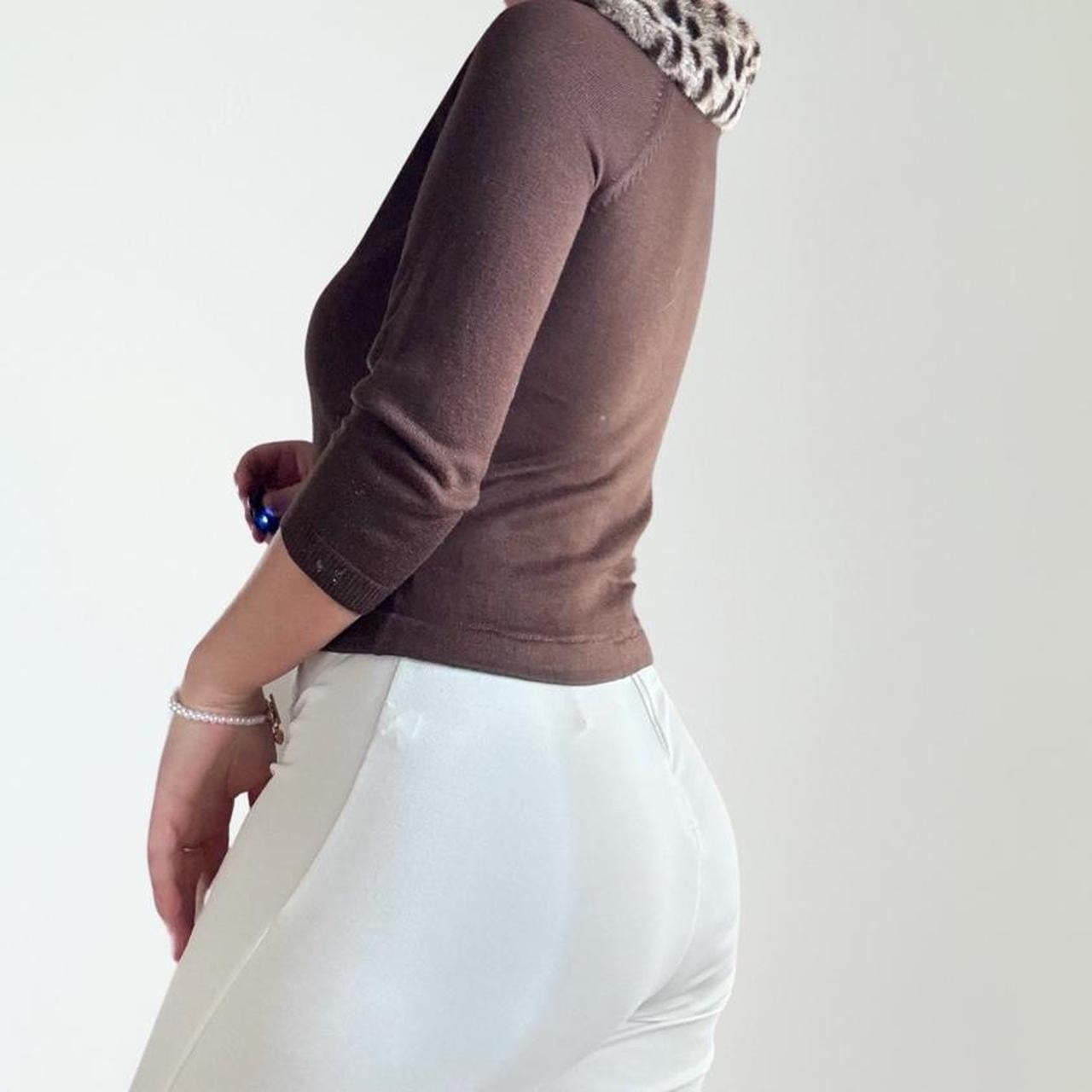 Vintage Fur Brown Cheetah Top (M)