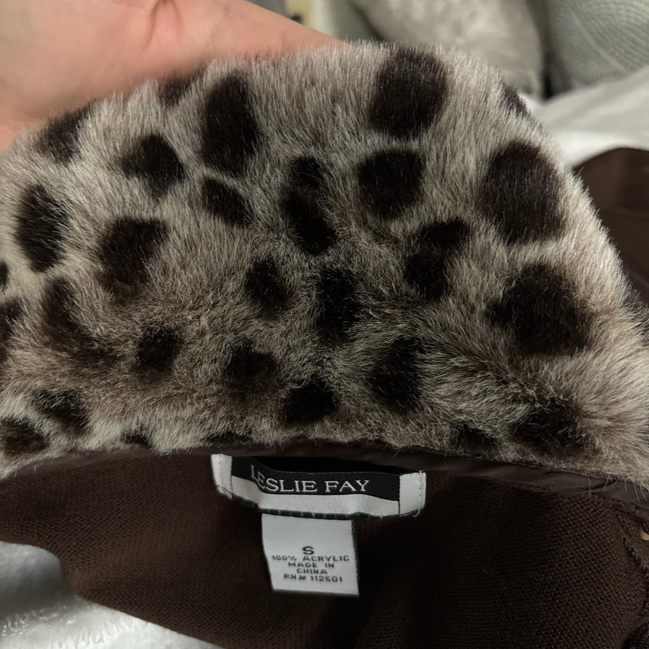 Vintage Fur Brown Cheetah Top (M)