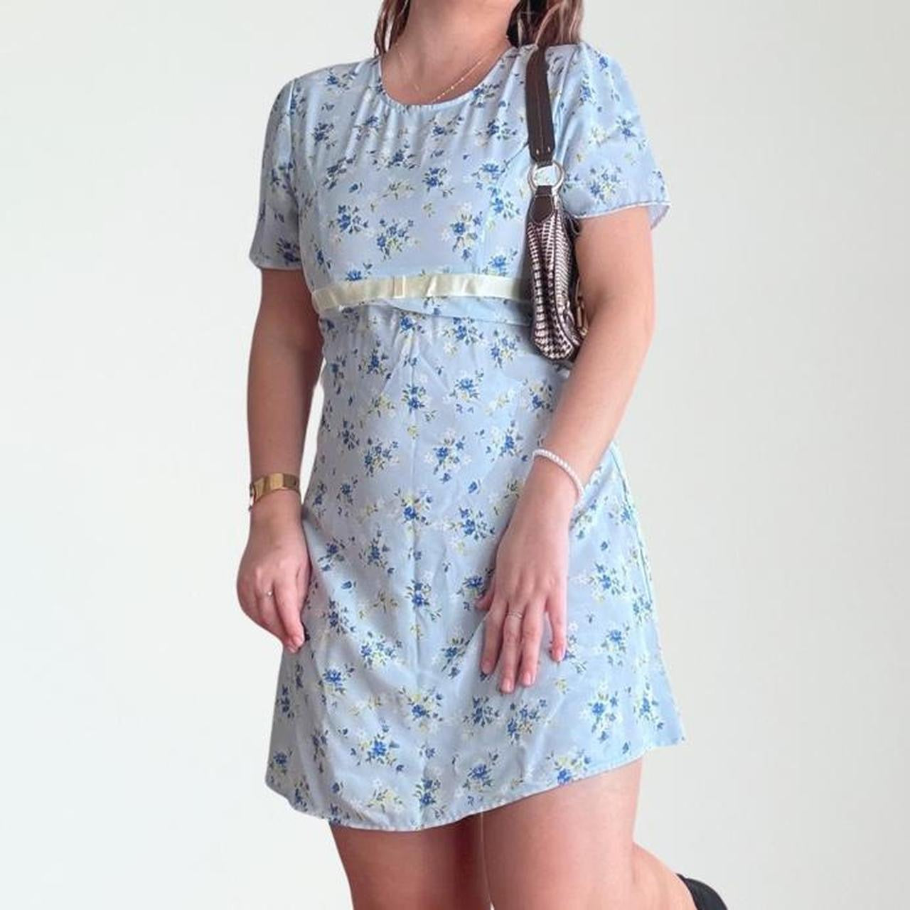 Vintage Ditsy Floral Mini Dress (M)