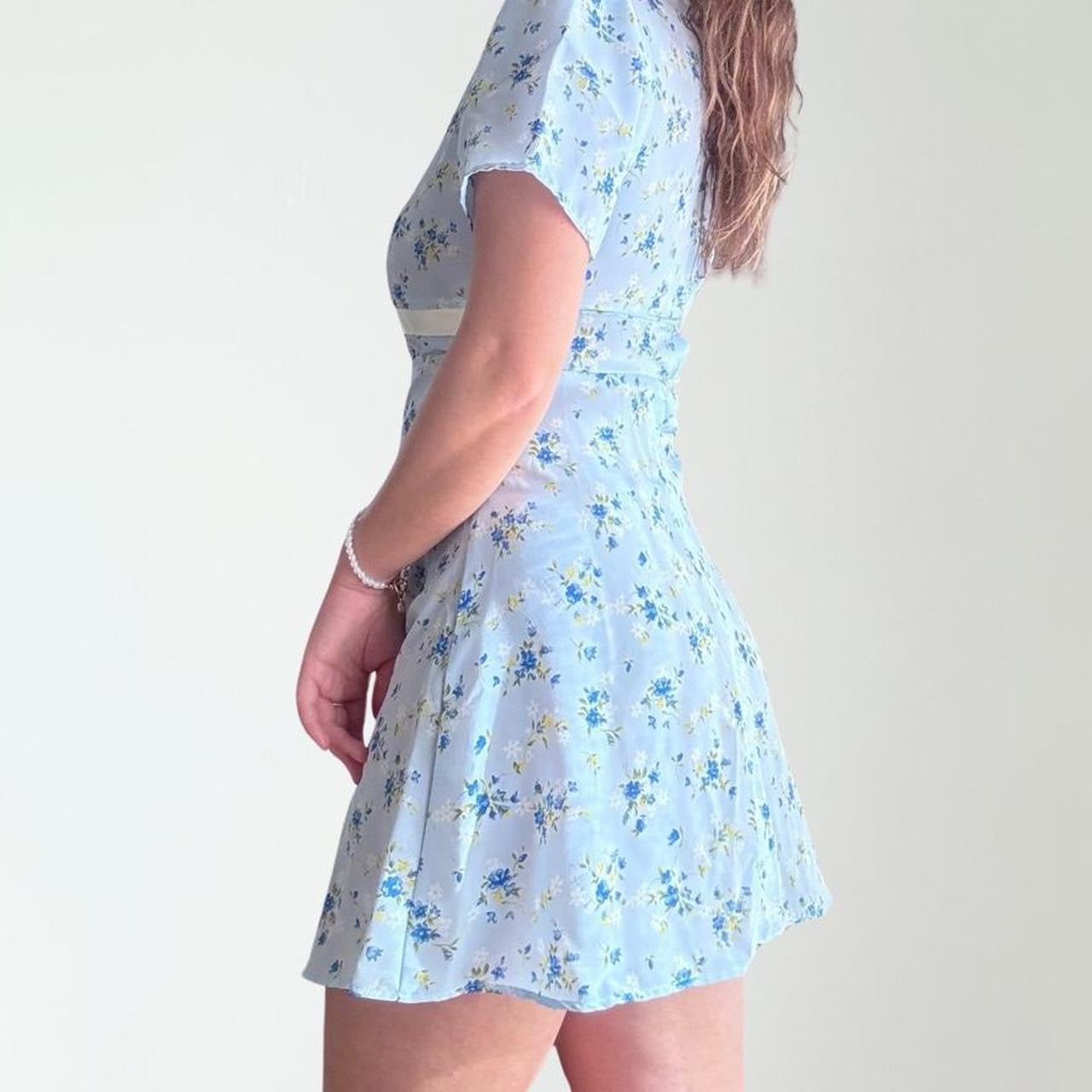 Vintage Ditsy Floral Mini Dress (M)