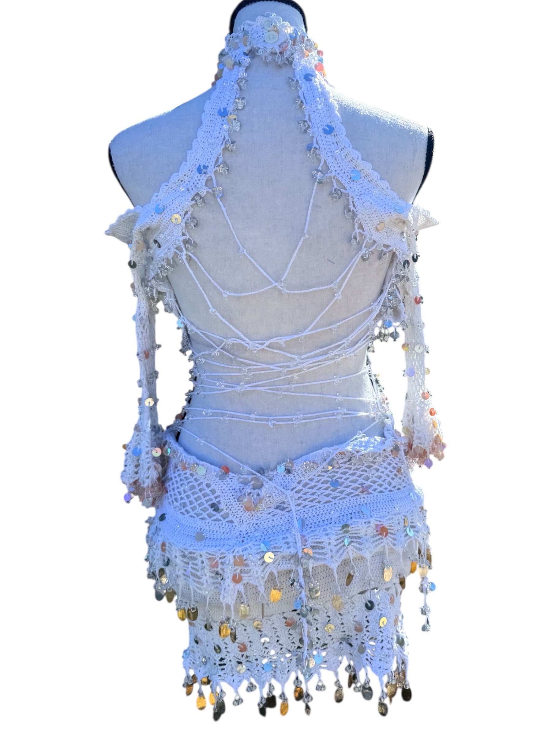 One of a kind crochet fairy dress (XS/S)