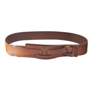 Brown Leather Twist Belt