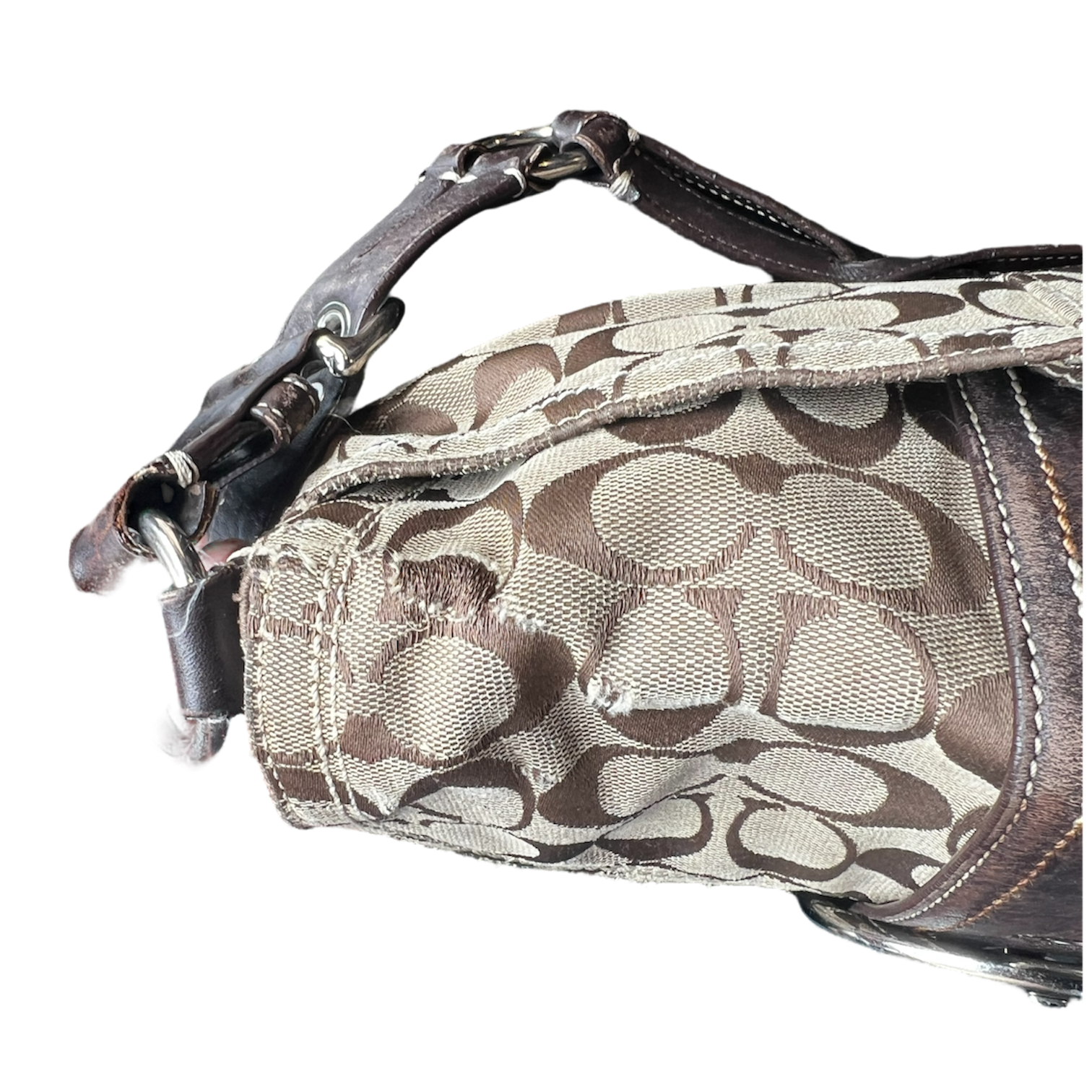 Vintage Coach Brown Buckle Purse