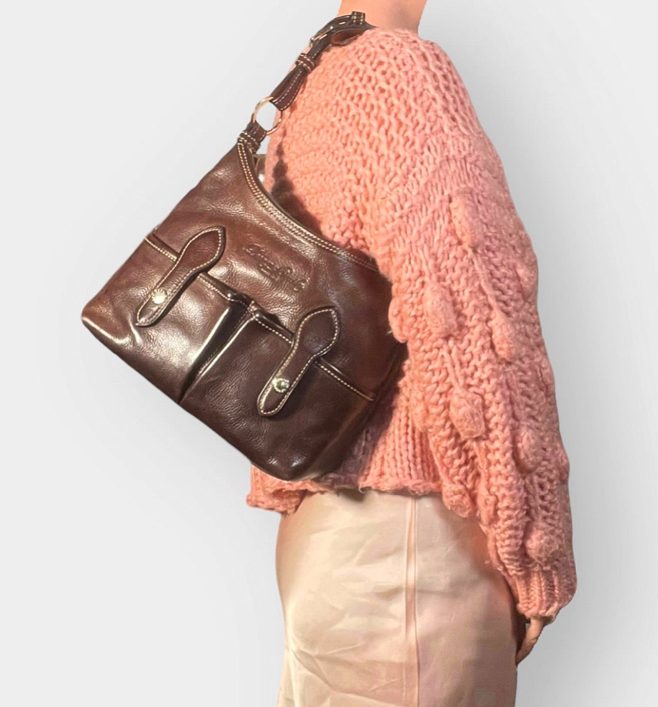 2000s Dooney & Bourke Brown Leather Purse