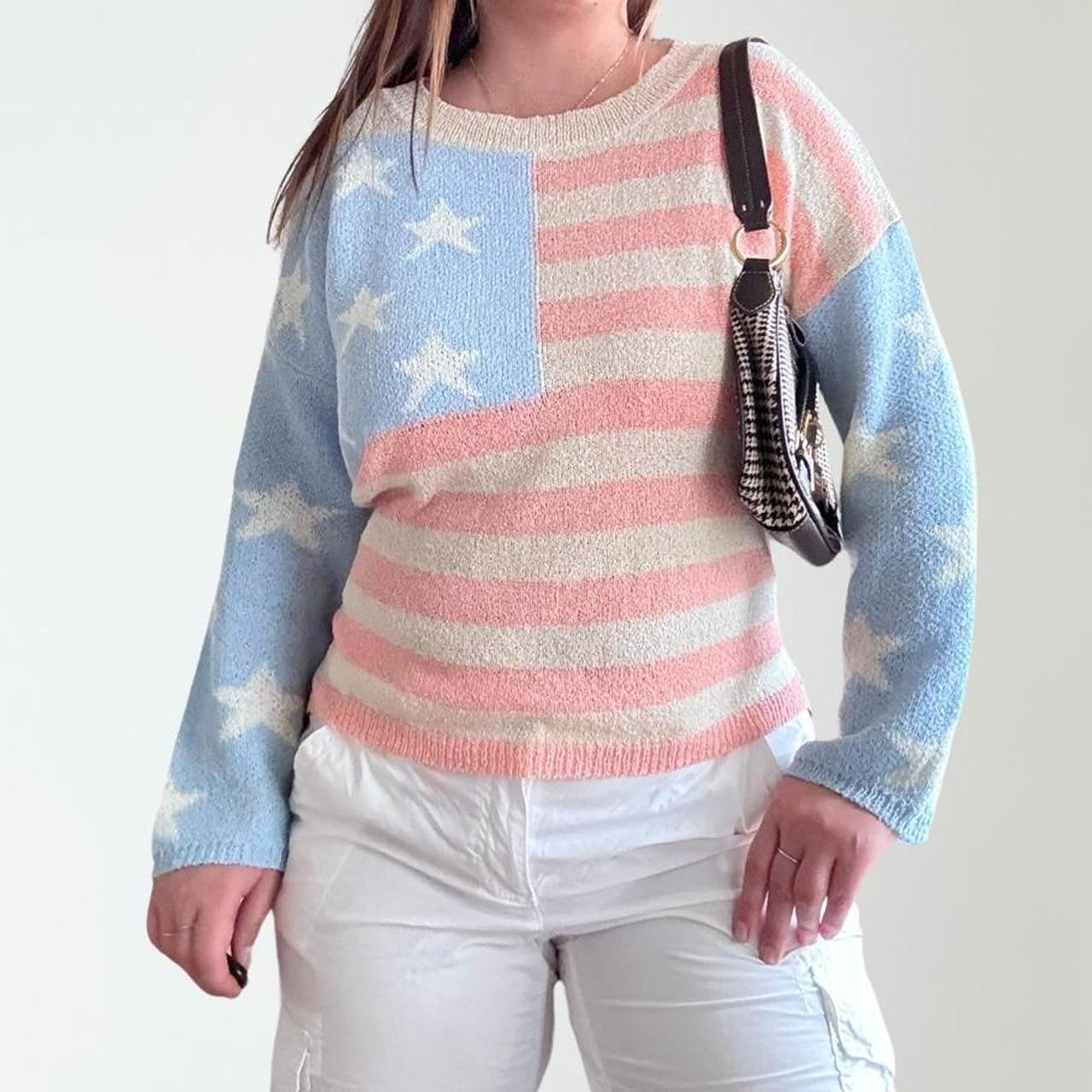 Vintage Pastel Stars Sweater (S)