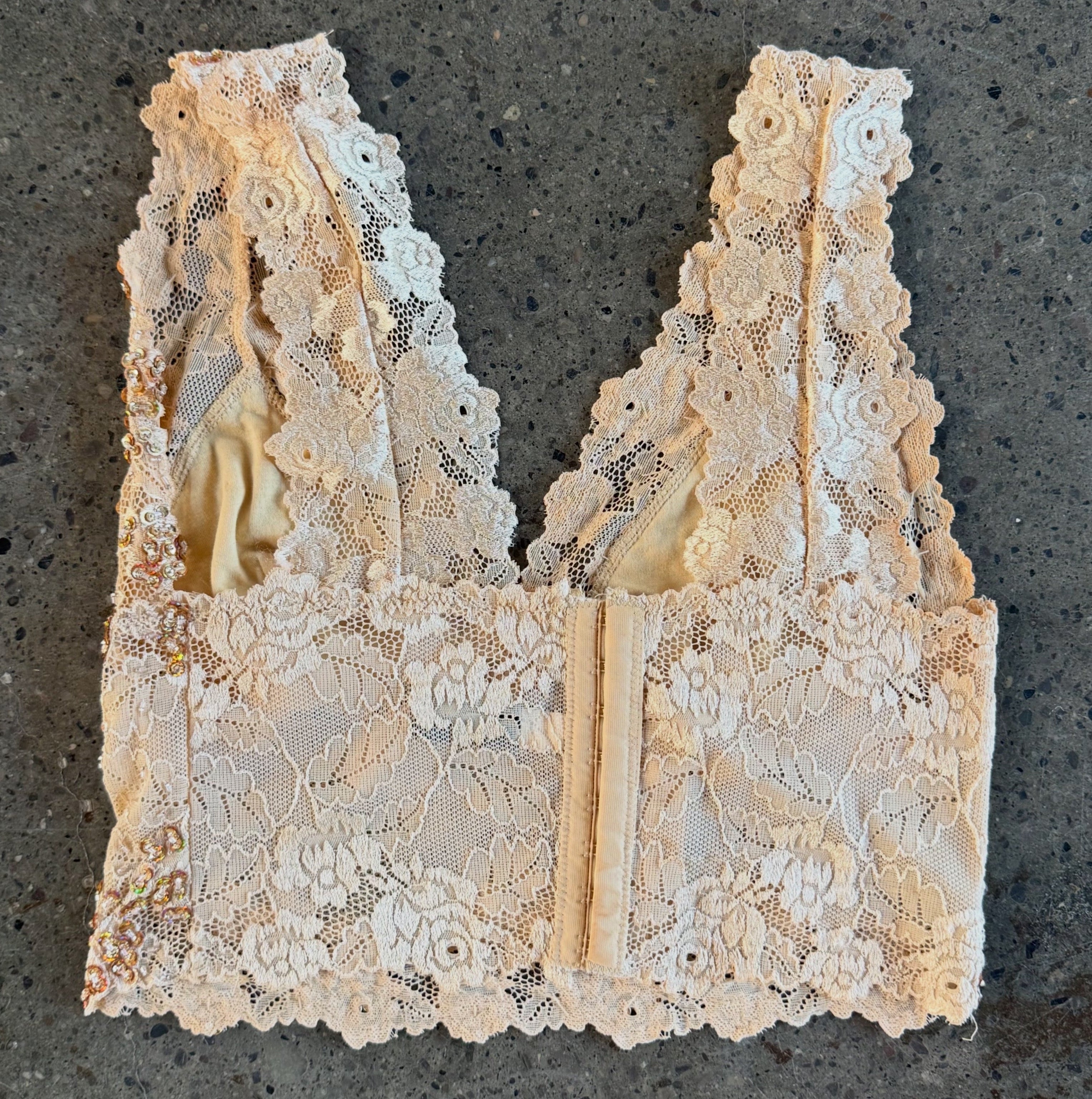 Bebe Sequin & Lace Camisole (L)