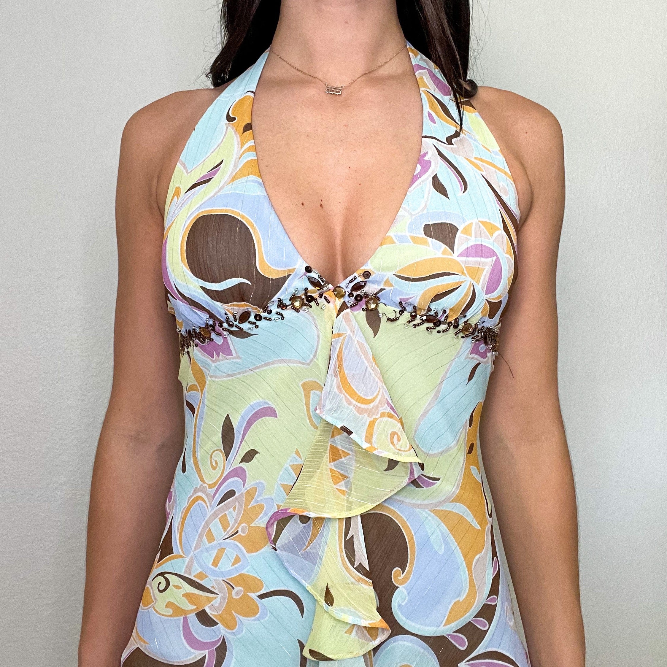 Y2K Pastel Mini Ruffle Dress