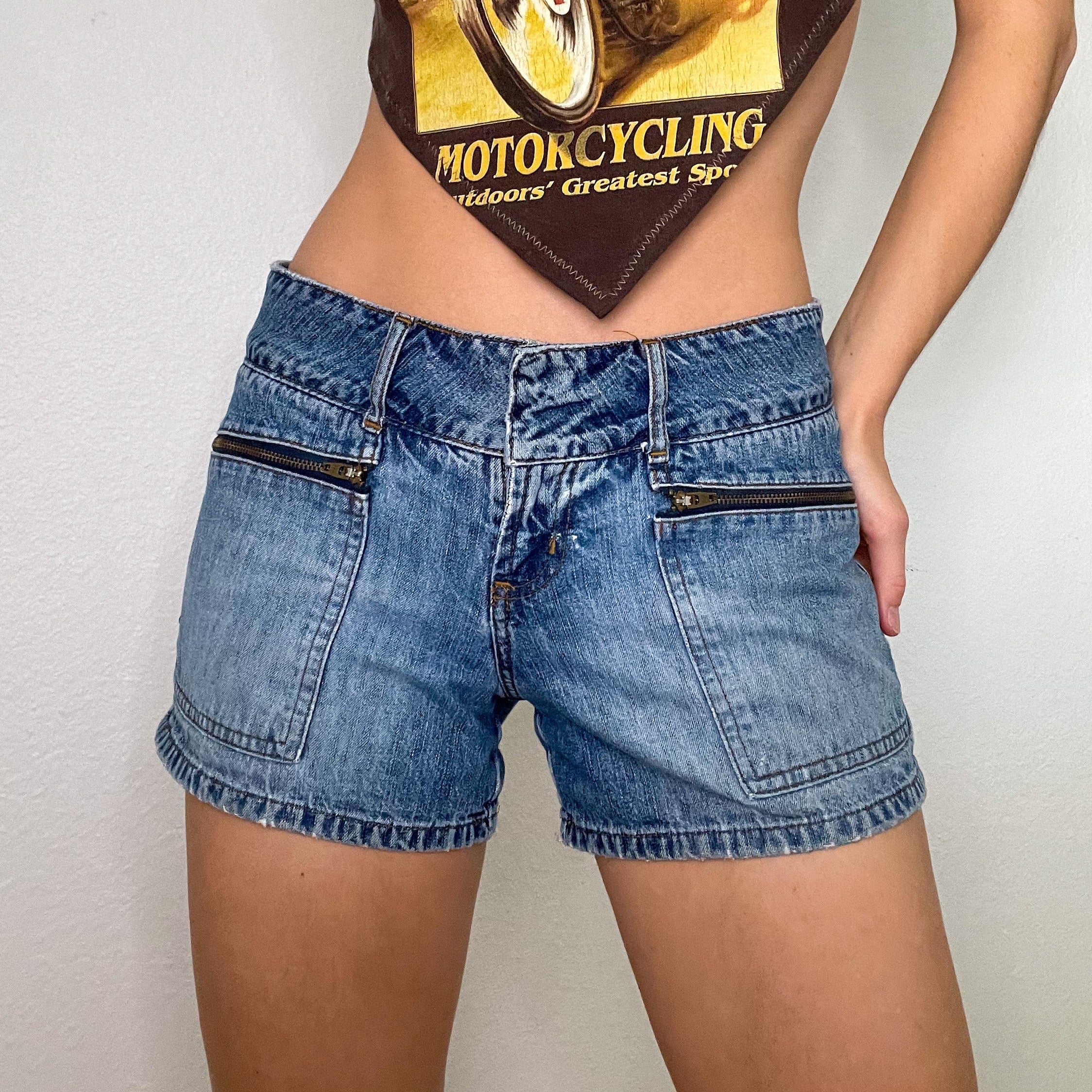 Paris Blues Low Rise Denim Shorts
