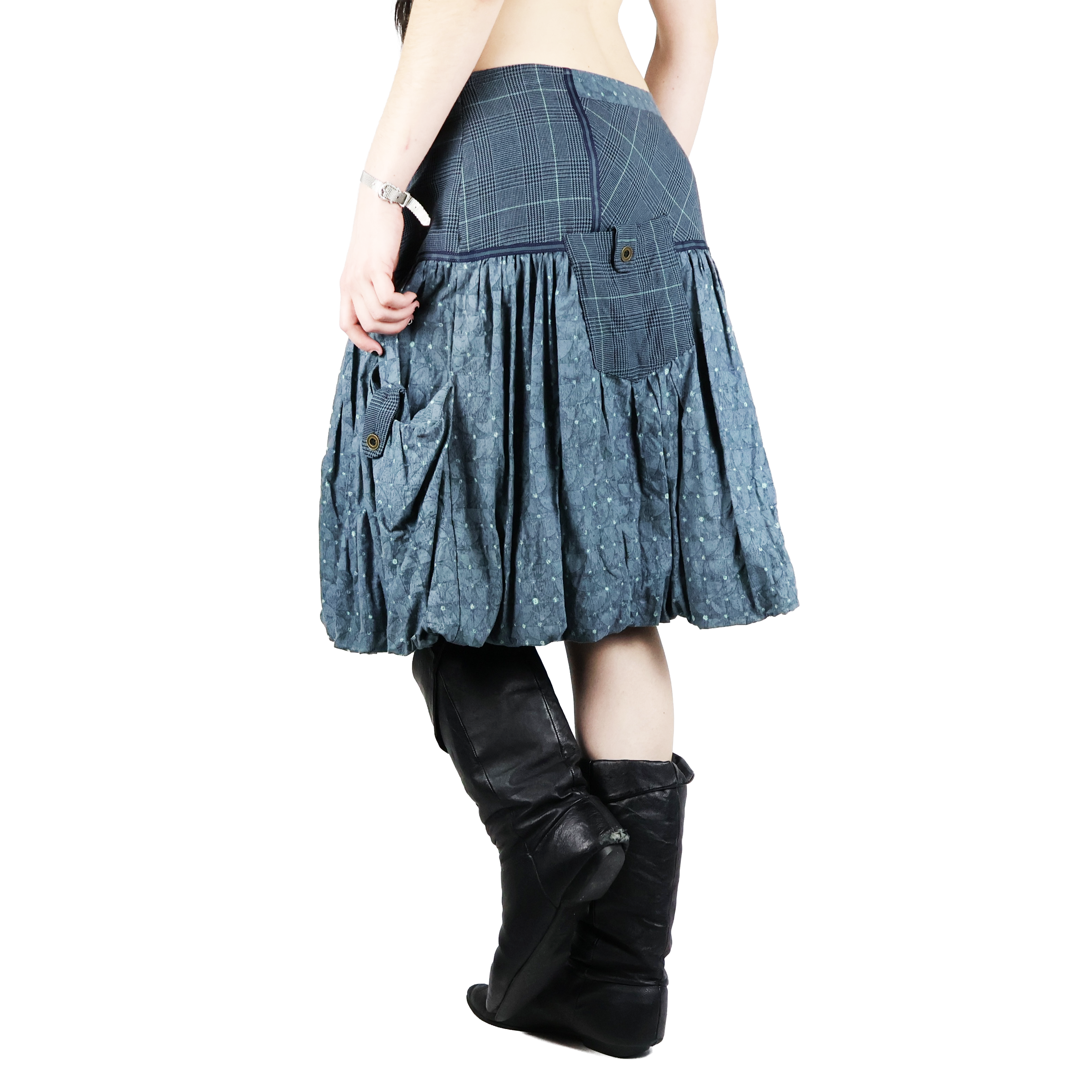 Y2K Euro Bubble Skirt (M)