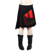 Y2K Euro Patchwork Skirt (XS/S)