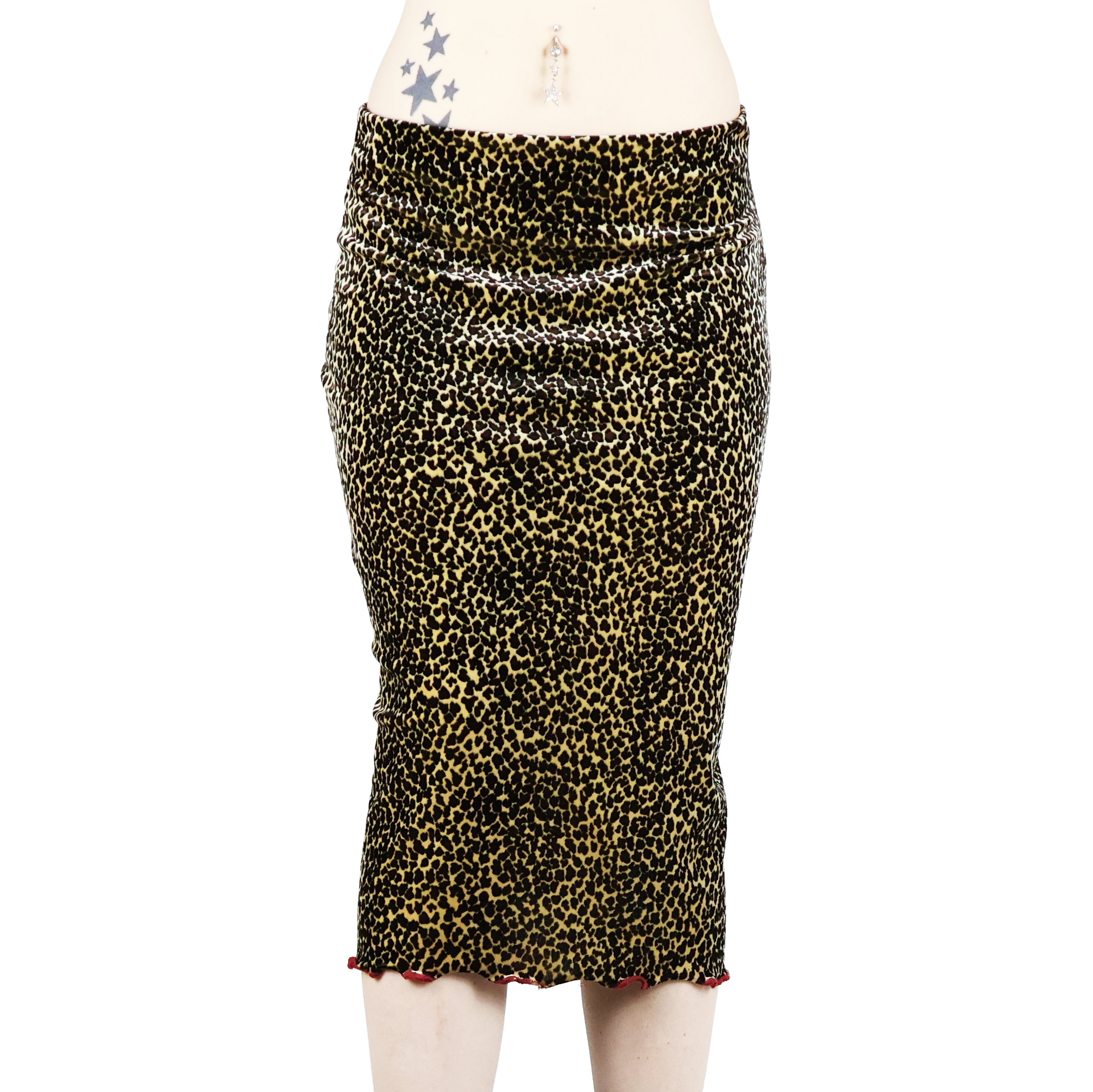 Y2K Euro Leopard Skirt (XS/S)