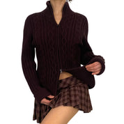 Brown Double Zip Knit (L)