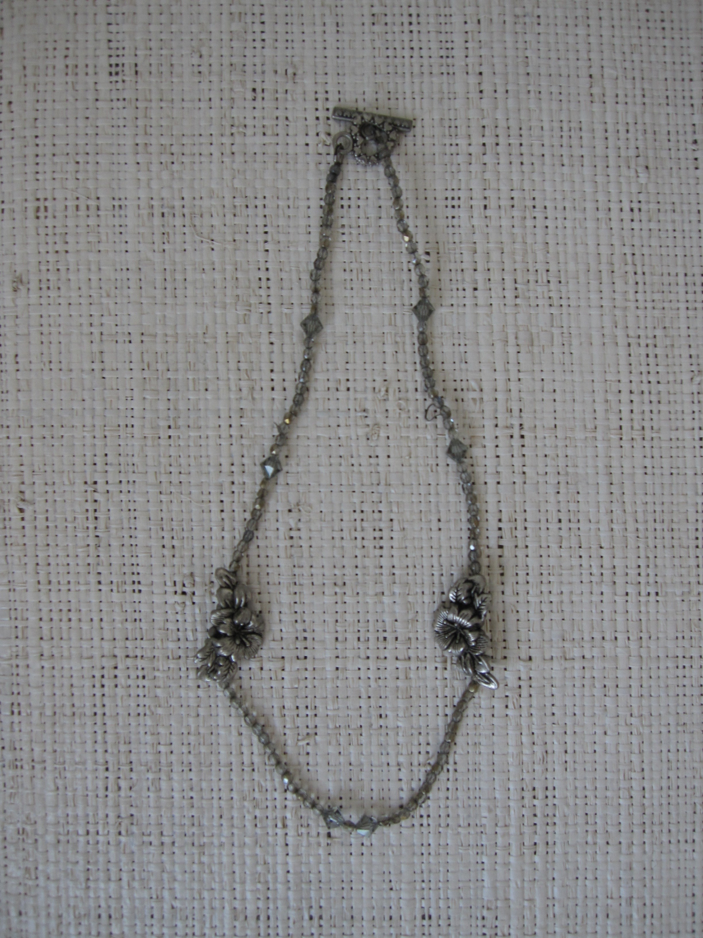 Vintage Floral & Beaded Necklace