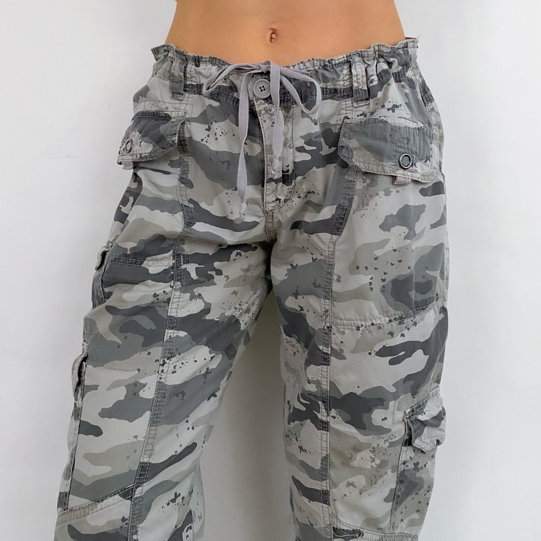 Y2K Butterfly Camo Cargos - Large