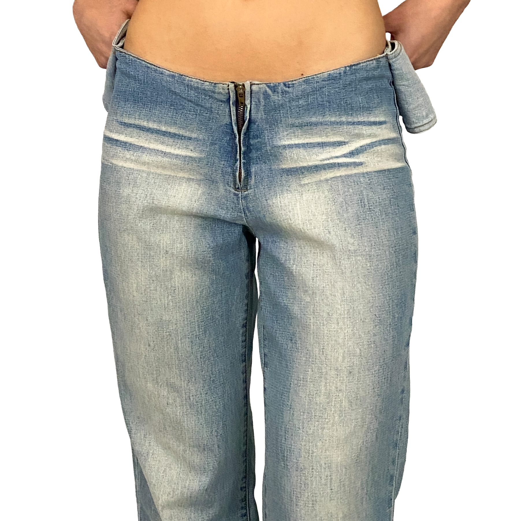Rare Miss Sixty Embroidered Belted Low Rise Flare Jeans (S)