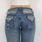 Camo Destructed Jeans - Medium